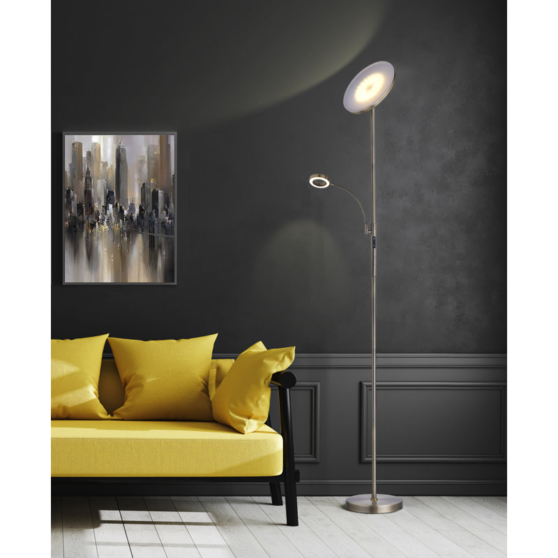 70'' LED Tree Floor Lamp, Antique Brass