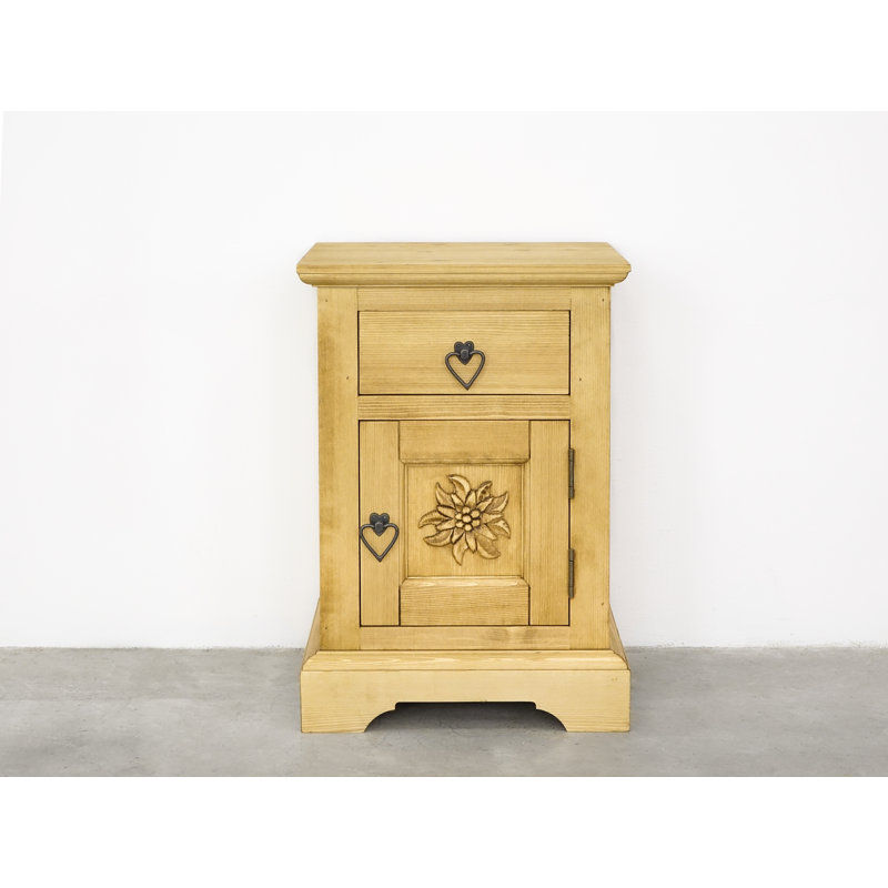 Orona 42cm W Solid Wood Bedside Table