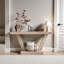 Banc de rangement 60 po en bois vieilli avec tablette à 2 niveaux 60 po - Console rustique pour le couloir et le salon-928910339