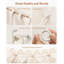 Filet mural lumineux pour peluches - Grand rangement mural pour peluches, blanc