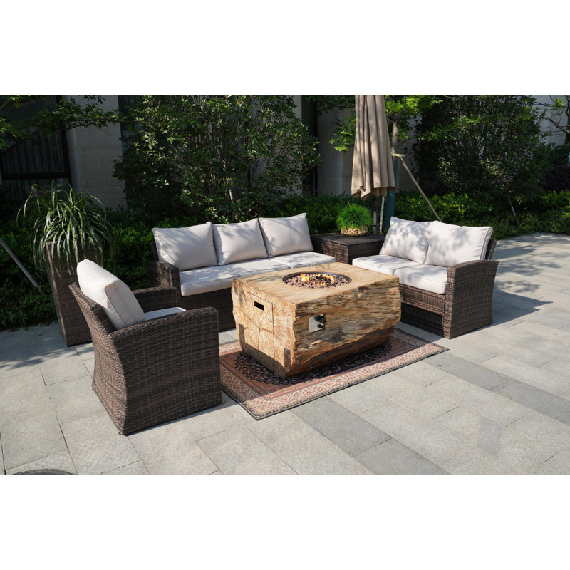 6 - Person Patio Conversation Set with Cushions