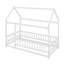 Lit simple en bois avec clôture-505989337
