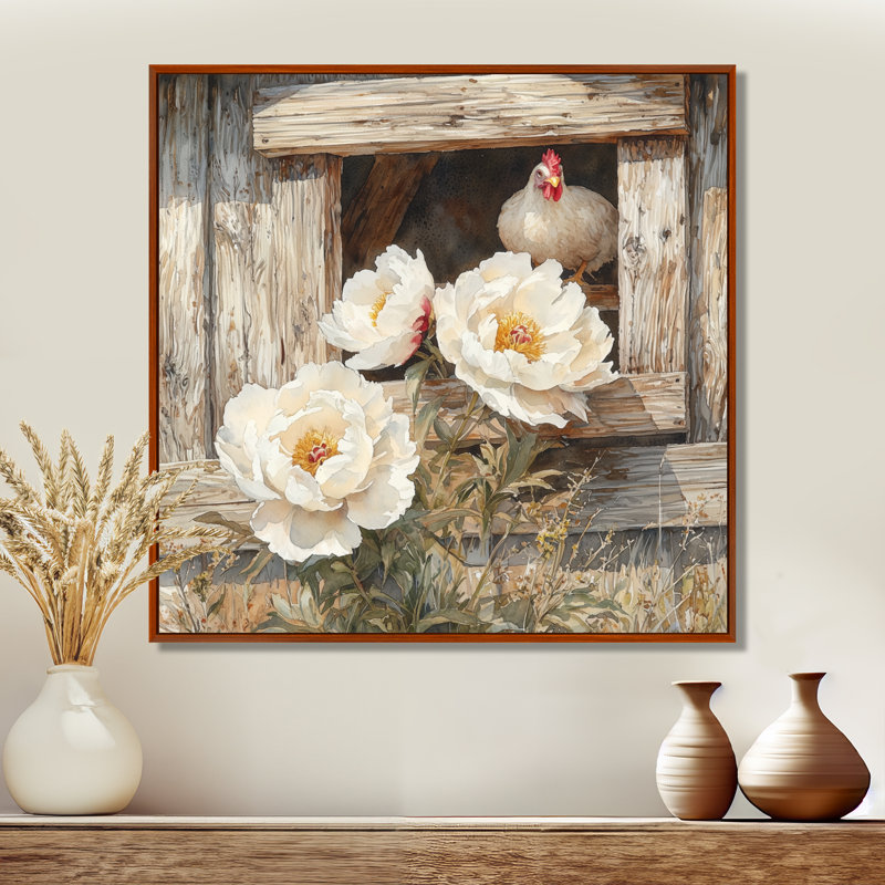 Art mural sur toile Criner, Impression encadrée flottante, Brun, H 16 po x l 16 po