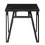 Table d'appoint contemporaine 3 pièces: pierre frittée noire et plateau en métal éblouissant et fascinant