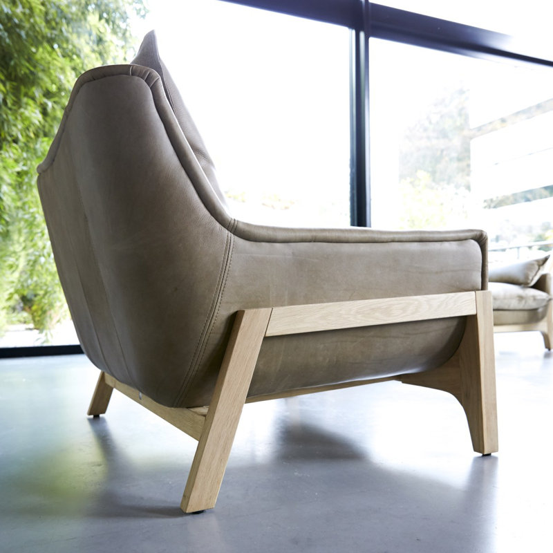 Woodnest Leather Armchair