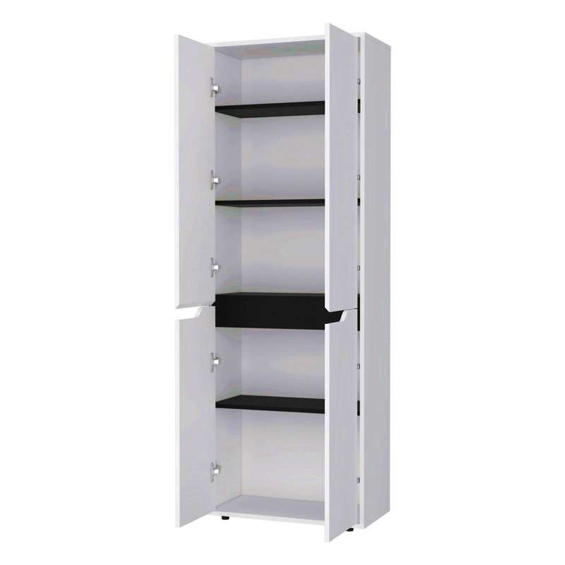 Garde-manger blanc à 5 tablettes, Blanc