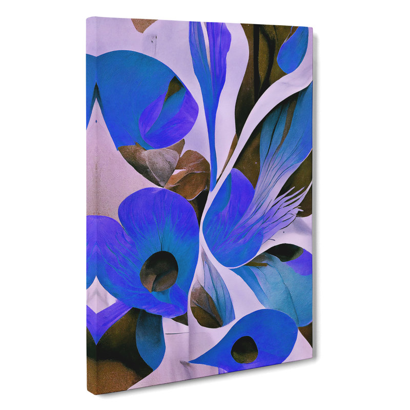Modern Abstract Flowers No.1 - Wrapped Canvas, 60cm H x 40cm W x 3cm D
