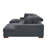 Large Seating Corduroy Upholstered Double Chaise Sectional-1470862643