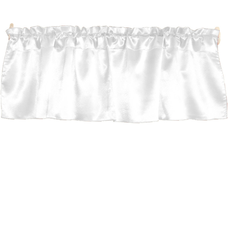 Danijah Tailored Window Valance, 58" W x 16" L, White