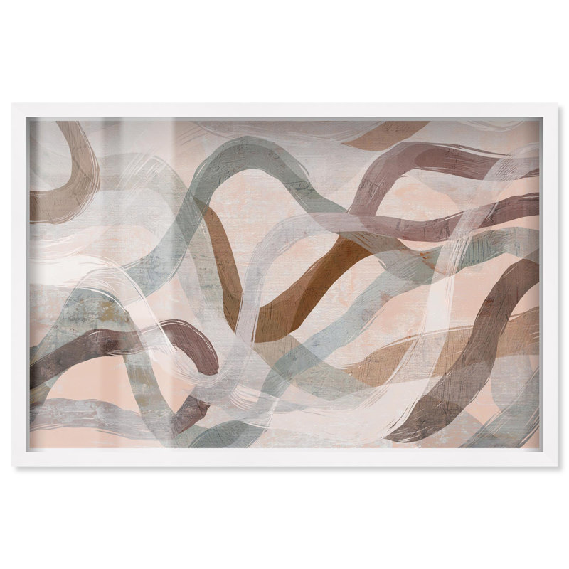 «Desert Trails Living Room» par Art Remedy, H 37 po x l 55 po, Blanc