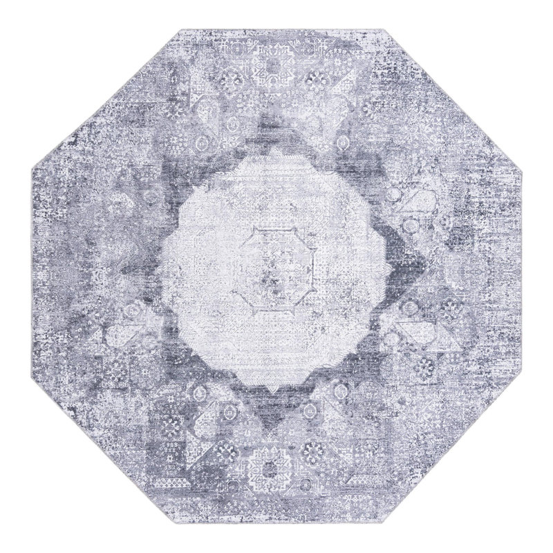 Floral Indoor Rug, Octagon 7'10" x 7'10"