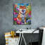 Toile épique Graffiti «Spring Shiba Inu» par Dean Russo, 20 po x 24 po