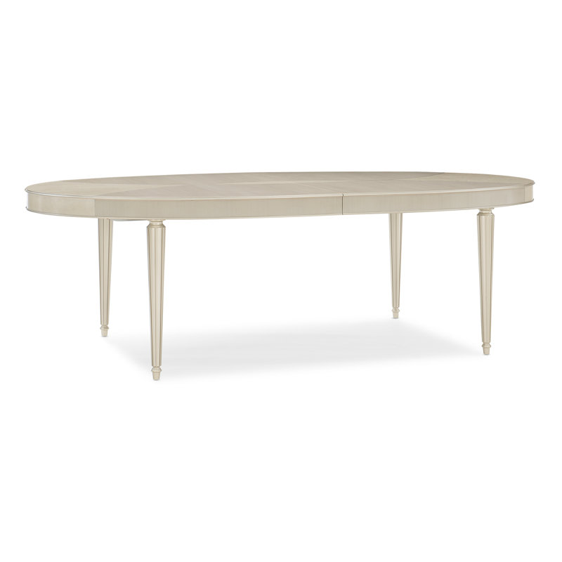 Maple Oval Metal Base Dining Table