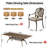 9-Piece Patio Furniture Dining Set, All-Weather Cast Aluminum Outdoor Table and Chairs for 8, Includes 88'' Rectangular Dining Table & 8 Stackable Cushioned Dining Chairs-811325053