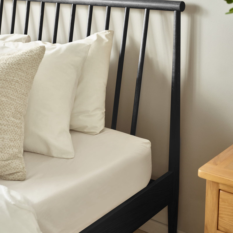 Oak Spindle Bed, Double (4'6), Black