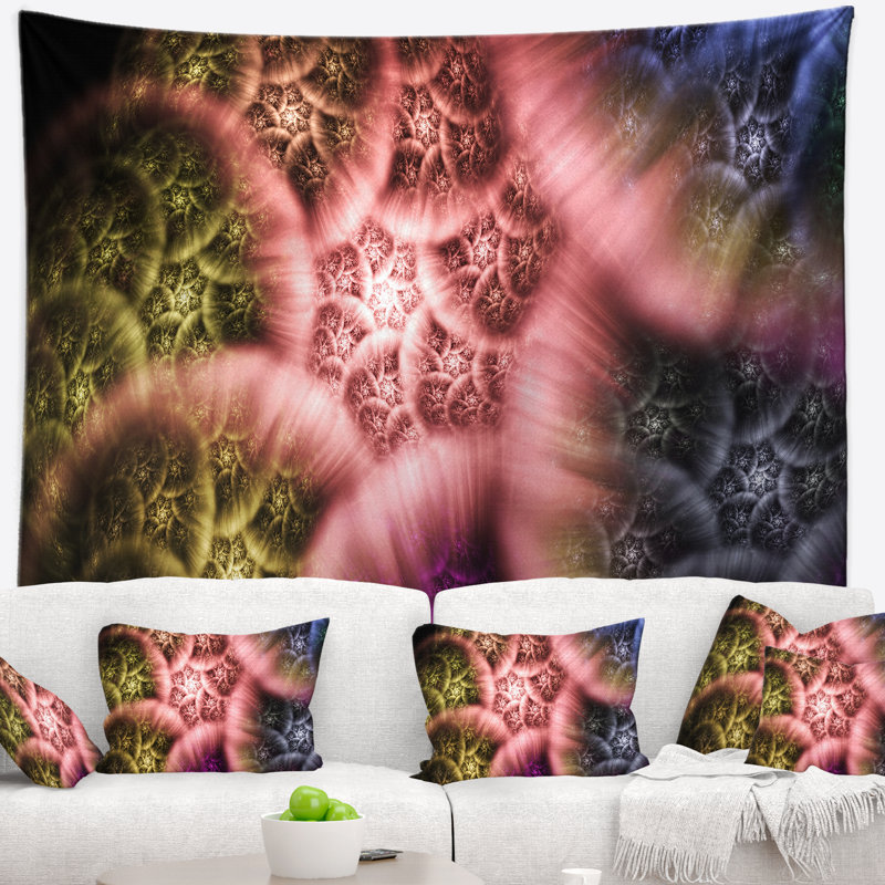 Tapisserie ciel abstrait avec nuages multicolores bibliques, H 68 po x l 80 po