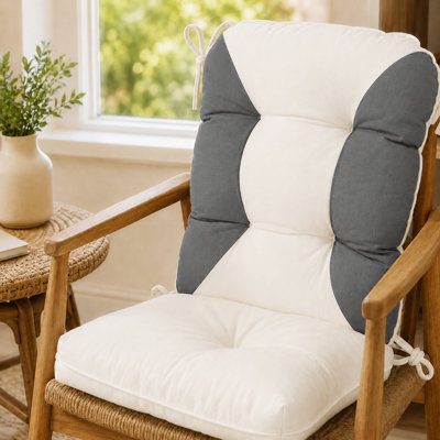 Coussin rembourré pour chaise berçante à dossier haut avec attaches