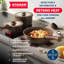 Ensemble de batterie de cuisine et ustensiles de cuisson 38 pièces en granit Bakken Master - casseroles et poêles antiadhésives, poignées amovibles, couvercles en verre, bols et plateaux-117363421