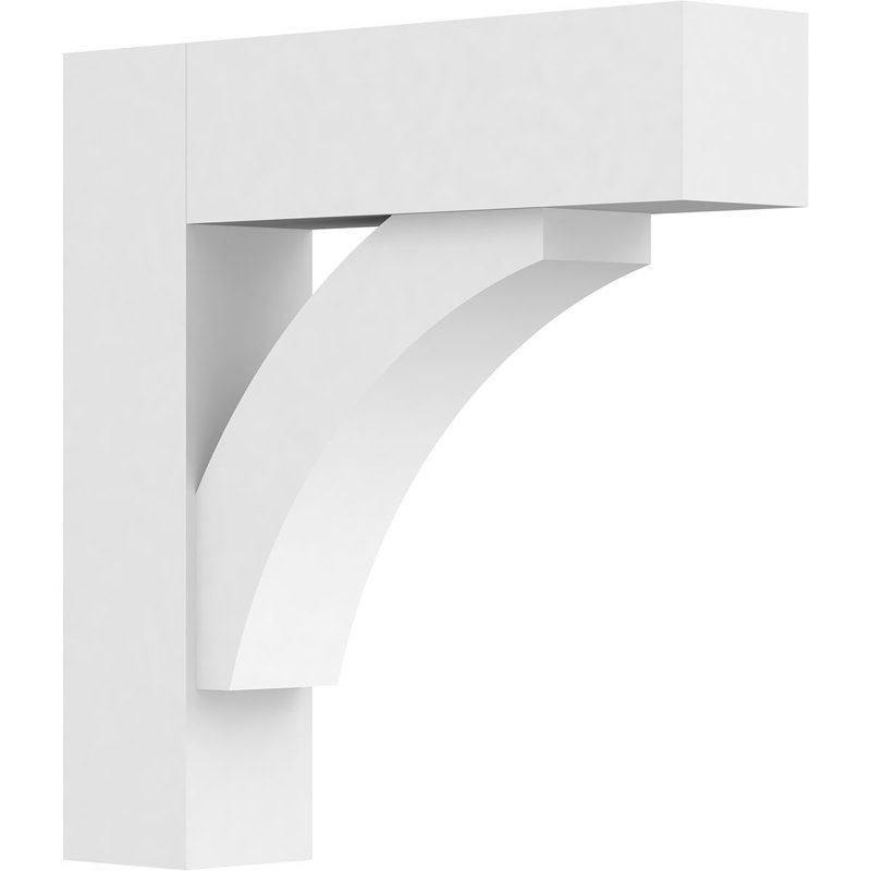 Support standard en uréthane standard avec extrémités en bloc, brun clair apprêté Thorton, H 16 po x l 3 po x P 16 po