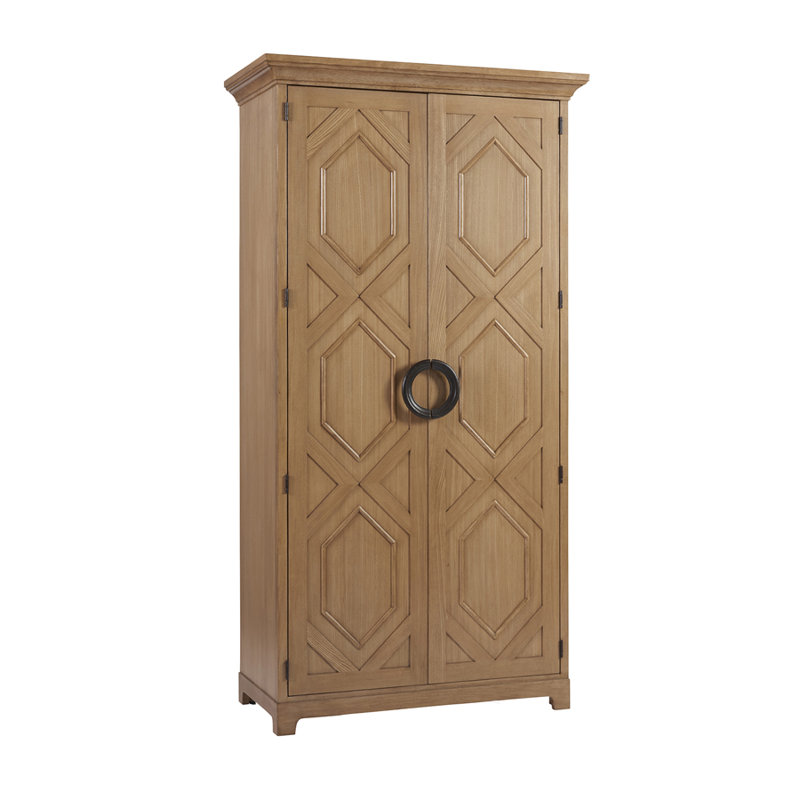 Newport Solid Wood China Cabinet, Sandstone