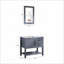 Meuble-lavabo gris 30 po avec miroir et plateau seulement