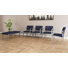 Ensemble de meubles de qualité commerciale en acier Lenox | Chaise 4 invités et banc 2 places