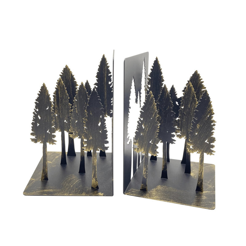 Charming Pine Tree Decor Bookends