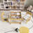 3-in-1 Kids Activity Table Set with Detachable Blackboard and Built-in Storage