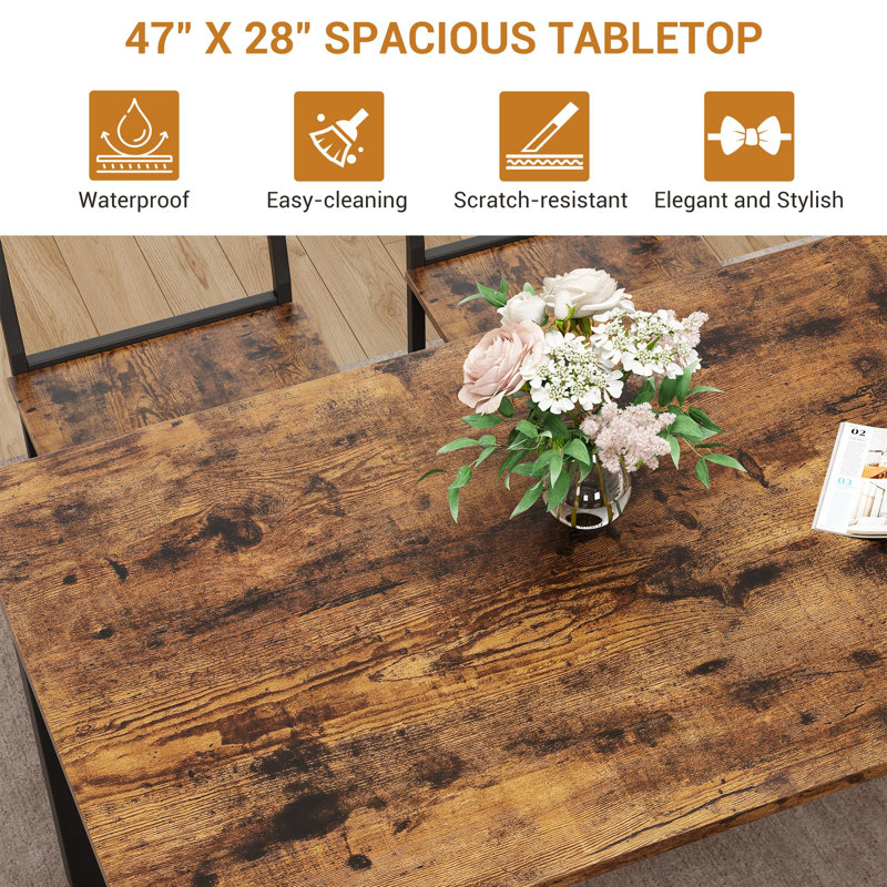 4 - Person Dining Set, Black