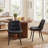 Emsley Faux Leather Upholstered Dining Chair Armless Side Chair with Metal Legs-1553213801