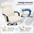 Faux Leather Heated Massage Executive Office Chair Ergonomic Office Chair With Footrest-595997066