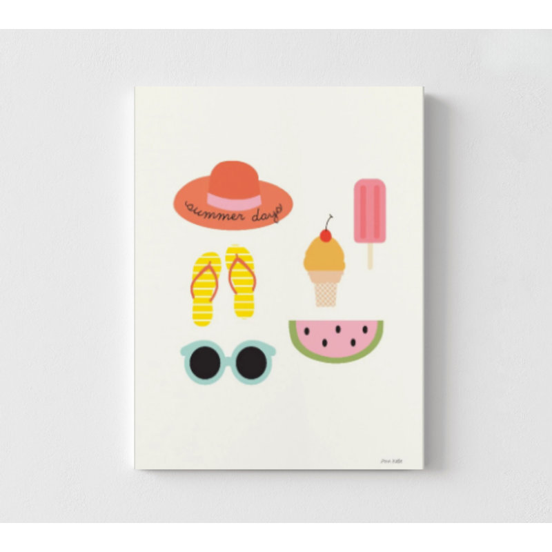 Beach House Kitchen Artwork, Kids Summer Cabin Bedroom Remodel, Hotel Nursery Artwork, Ice-Cream Beach Vibes Poster Print