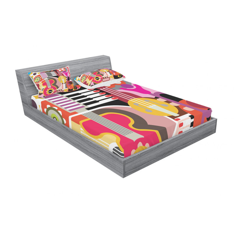 Microfiber Sheet Set, Queen Sheet Set with Fitted Sheet
