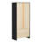 Cottrell 72" H x 32" W 3-Tier Wood Bookshelf with Glass Doors and Drawer Storage-363113395