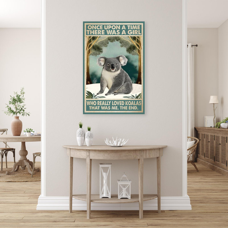 Strathmore, il y avait une fille qui aimait vraiment les koalas sur toile, L 24 po x H 36 po x P 1,25 po