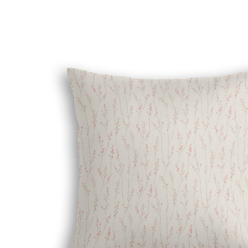 Housse et insert de coussin décoratif carré en polyester Othello, Pivoine, 18 po x 18 po