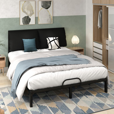 PU Leather Upholstered Bed by Ebern Designs