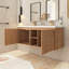 Meuble-lavabo double 48 po avec plateau en résine Diemo