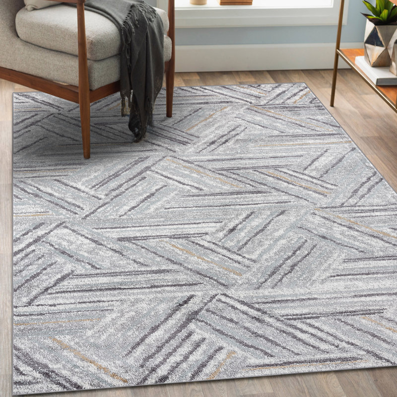 Sarratt Abstract Indoor Rug, Rectangle 5' x 7'