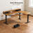 Height-Adjustable L-Shaped Standing Desk with Fabric Drawers, Electric Corner Computer Desk with Keyboard Tray,Home Office Desk with Space-Saving Work Surface,Stand-Up Desk with Monitor Stand-898763046