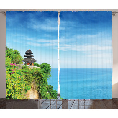Balinese Semi-Sheer Rod Pocket Curtain Panels