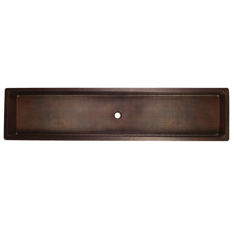 Premier Copper Products BSP5_LREC60DB-P Bathroom Sink And Drain Package