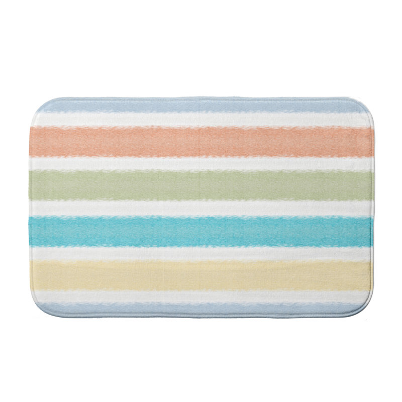 Tapis pour salle de bain Lemaire, l 34 po x L 21 po, Bleu
