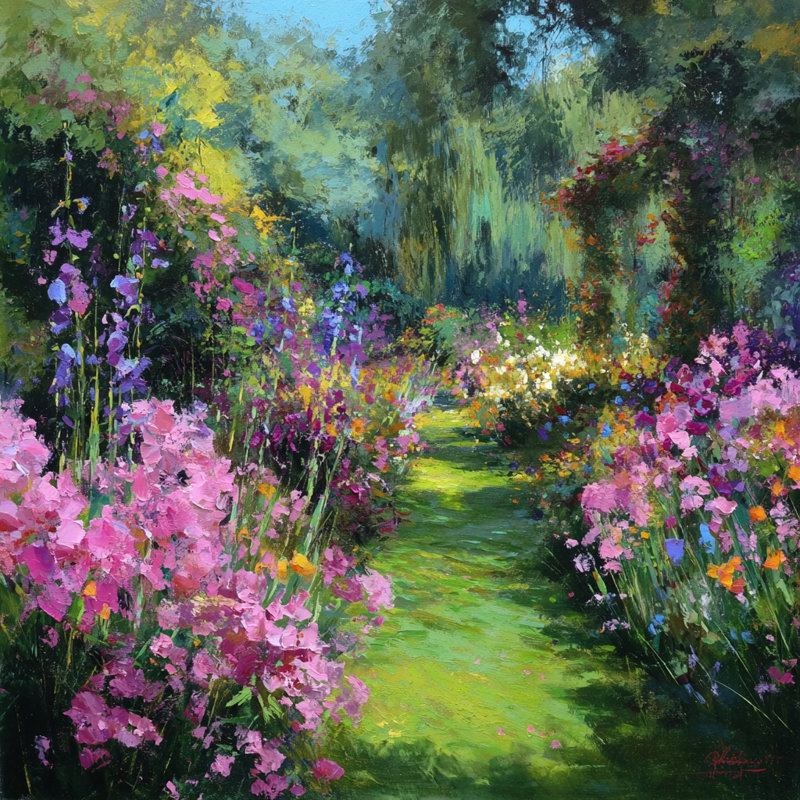 Art mural sur toile Secret Garden Trail, H 40 po x l 40 po x P 1,5 po