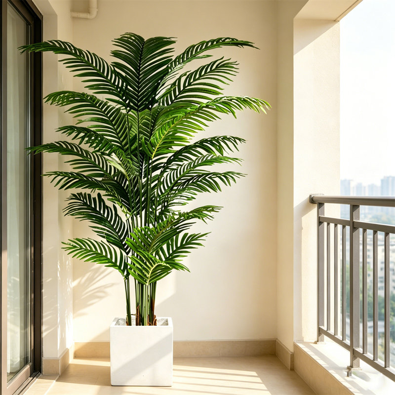 Plantes artificielles réalistes pour la décoration intérieure, Blanc