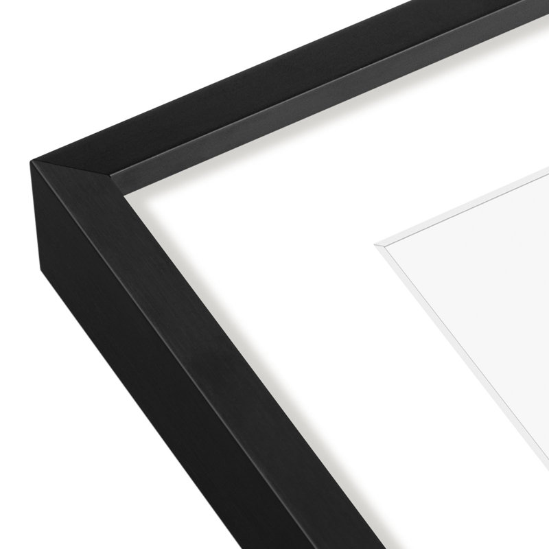 Cadre photo en métal 6 po x 8 po - Convient à un tapis, un mur et un plateau de table 4 po x 6 po, Noir