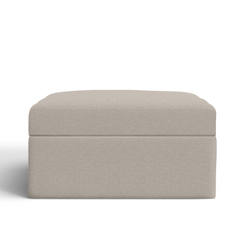 Hartig Upholstered Ottoman, Indy Dove Performance