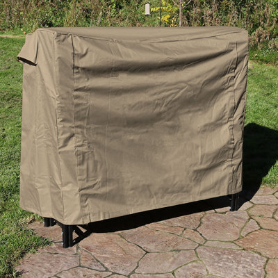 Firewood Log Rack Cover with PVC Backing - 4' - Khaki