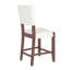 Ensemble de 4 tabourets de bar de style Mid-Century de 40,4 po avec dossier et tabourets revêtus de lin avec pieds en bois massif pour la salle à manger de l'îlot de cuisine (chaises 4 pièces)-542172053