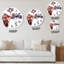 Horloge murale traditionnelle flamants roses sur fond blanc I-1673425330